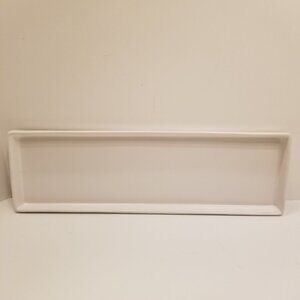 Elegant Skinny Shonfelds' off-white ceramic or porcelain tray, made in USA